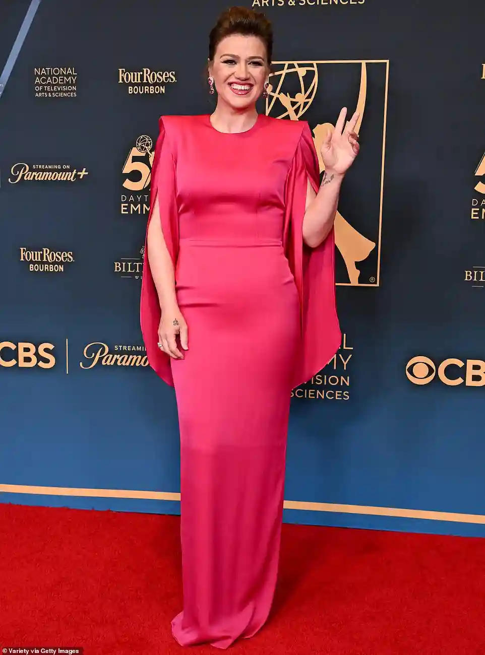 Kelly Clarkson Flaunts Stunning Figure Alongside Zooey Deschanel and Jennifer Hudson at Star-Studded Daytime Emmy Awards in L.A.